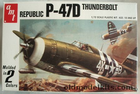 AMT-Matchbox 1/72 Republic P-47D Thunderbolt - 9th AF/404th FG June 1944 and 9th AF/373rd FG August 1944, 7106 plastic model kit